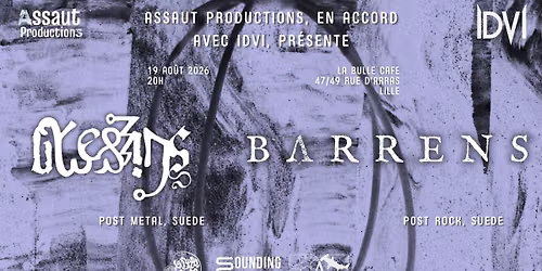 BLESSINGS + BARRENS \u00b7 POST ROCK \/ METAL \u00b7 LILLE
