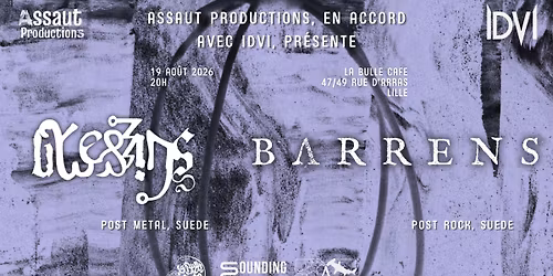 BLESSINGS + BARRENS \u00b7 POST ROCK \/ METAL \u00b7 LILLE