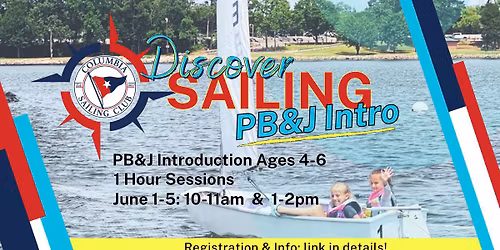 PB&J Sailing Introduction: 1-hr sessions
