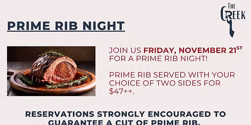 Prime Rib Night