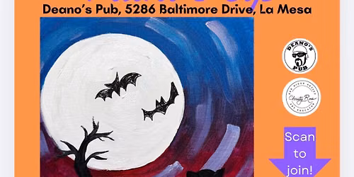 Halloween Paint & Sip at Deano's Pub in La Mesa