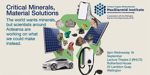 Critical minerals, material solutions (Wellington)