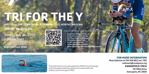 TRI FOR THE Y - Sprint Triathlon presented by the Kannapolis YMCA