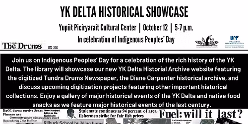 Indigenous Peoples' Day: YK Delta Historical Showcase