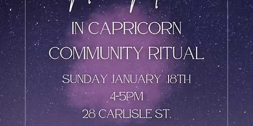New Moon in Capricorn Community Ritual 