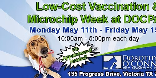 Low-Cost Vaccination & Microchip Week at DOCPAC!