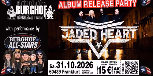JADED HEART - Album Release Party | with performance by BURGHOF ALLSTARS