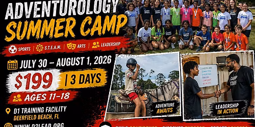 Adventurology Summer Camp | S.T.E.A.M. Sports & Arts Experience Ages 11\u201318