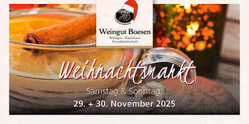 Weihnachtsmarkt im Weingut Boesen in Palzem