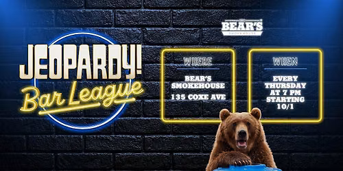 Jeopardy Bear's Smokehouse Asheville