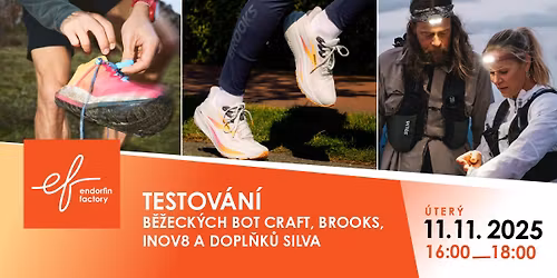 TESTOV\u00c1N\u00cd B\u011a\u017dECK\u00ddCH BOT ZNA\u010cEK CRAFT, BROOKS, INOV8 A DOPL\u0147K\u016e SILVA