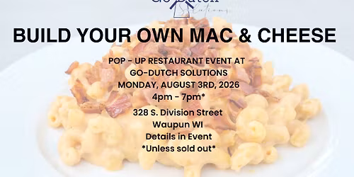 Build Your Own Mac & Cheese | Dine In or Take Out