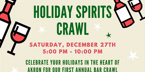 FIRST ANNUAL HOLIDAY SPIRITS BAR CRAWL