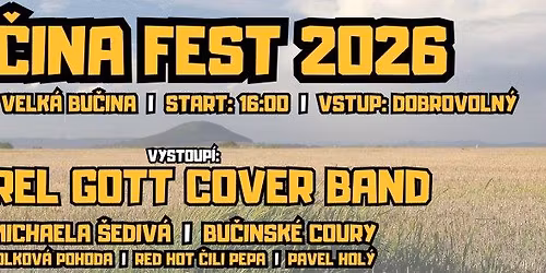 BU\u010cINA FEST 2026 - Vesnick\u00fd hudebn\u00ed festival pro v\u0161echny generace