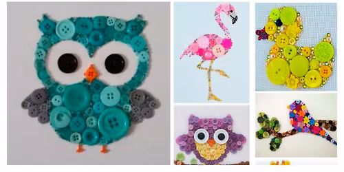 DIY Workshop: Create a Button Art Mosaic - January 8th (6:30pm-8:30pm)