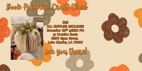 Book Pumpkin Craft Class