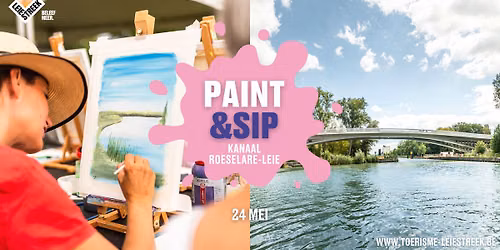 Paint&Sip aan het kanaal in Ingelmunster