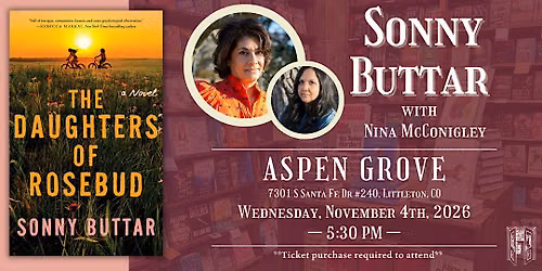 Sonny Buttar with Nina McConigley Live at Tattered Cover Aspen Grove