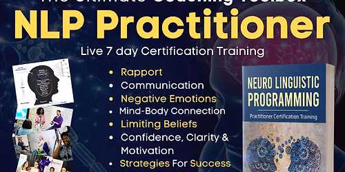 NLP Practitioner, Hypnotherapist, EFT & Success Coach Training