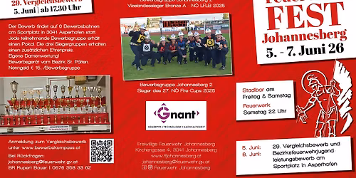 29. Vergleichsbewerb der FF Johannesberg am 5. Juni 2026