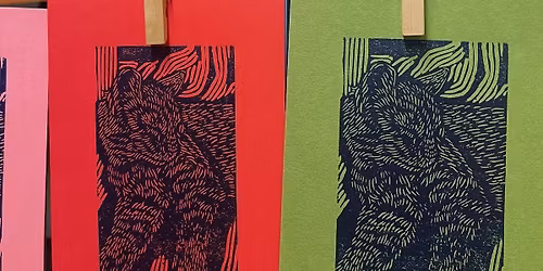 Printmaking (Linoleum Block) Class with Katy from Scallywag Letterpress