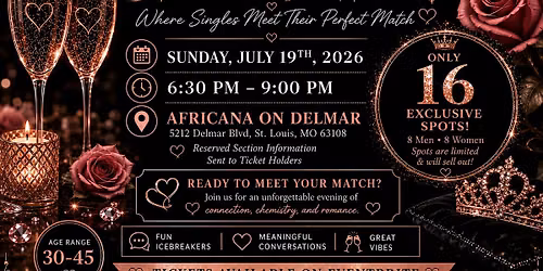 Royal Connections Speed Dating Ages (30-45) Singles Night