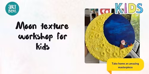 Moon texture painting for kids