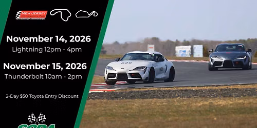 SCDA Track Day at NJMP 11\/14-11\/15 2026