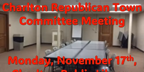 Charlton Republican Town Committee November 2025 Meeting