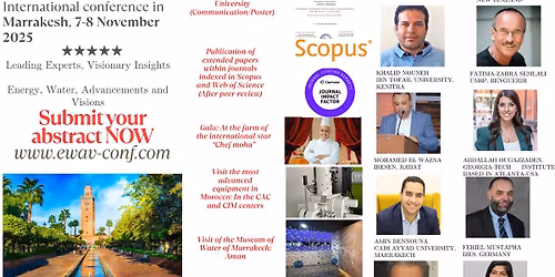 E-WAV International Conference, 2nd Edition (Energy, Water, Advancements and Visions)