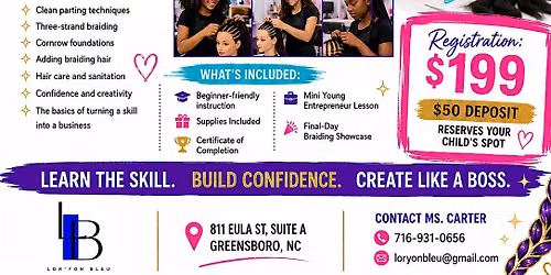 Braids & Bosses: Young Girls Hair Braiding Camp
