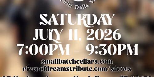 River of Dreams w\/ Ben Eramo at Small Batch Cellars - North Haven, CT