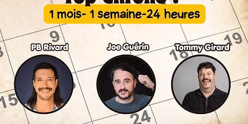 Top Chrono : 1 mois, 1 semaine, 24 heures au Saint-Jean Com\u00e9die Club