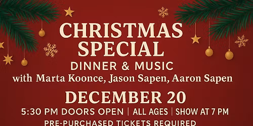 Chicory Christmas Special Dinner and Music