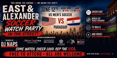 ZBTB @ East and Alexander Soccer Watch Party, Rochester NY