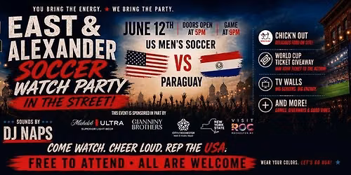ZBTB @ FREE SHOW East and Alexander Soccer Watch Party, Rochester NY