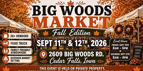 Big Woods Fall Market 2026