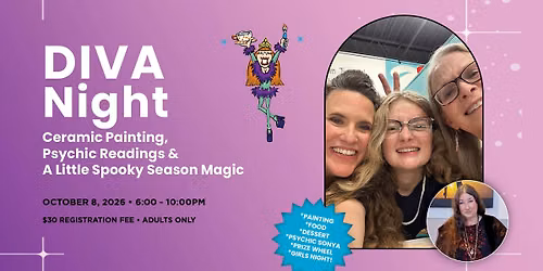 \ud83c\udfa8\u2728 Diva Night \u2013 Paint, Psychic Readings & A Little Spooky Season Magic