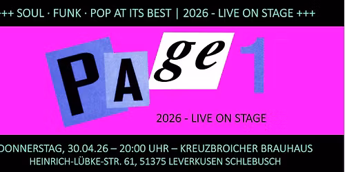 PAGE 1 - Live : Kreuzbroicher Brauhaus, Leverkusen