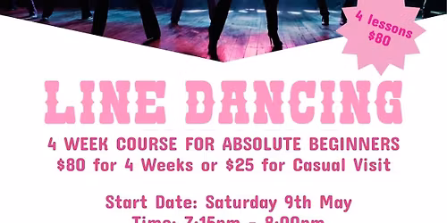 Beginners Line Dancing 4 Week Course