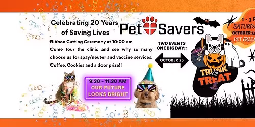 20th Anniversary Party + Trunk OR Treat!!