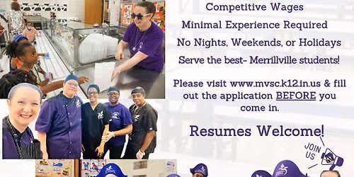 OPEN INTERVIEWS- DEPT OF NUTRITION SERVICES