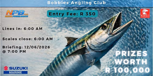 Croc Cuda Comp 2026 - 13 June 2026 — Bobbies Angling Club