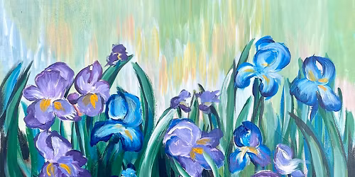 Paint and Wine Night in Rotorua - Van Gogh's Iris Flowers