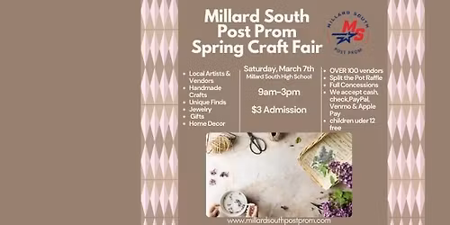 Millard South Post Prom Spring Craft Fair