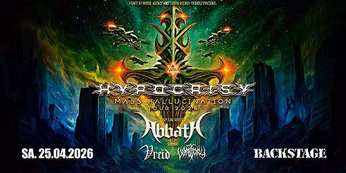HYPOCRISY | MASS HALLUCINATION TOUR 2026 | BACKSTAGE M\u00dcNCHEN 2026