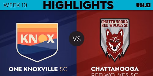 One Knoxville SC vs. Chattanooga Red Wolves SC