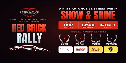 Red Brick Rally 2026 \u2014 Free Car Show & Street Party