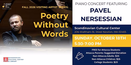 Poetry Without Words: Piano Solo Concert with Pavel Nersessian