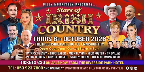 Stars of Irish Country Concert - Riverside Park Hotel, Enniscorty.